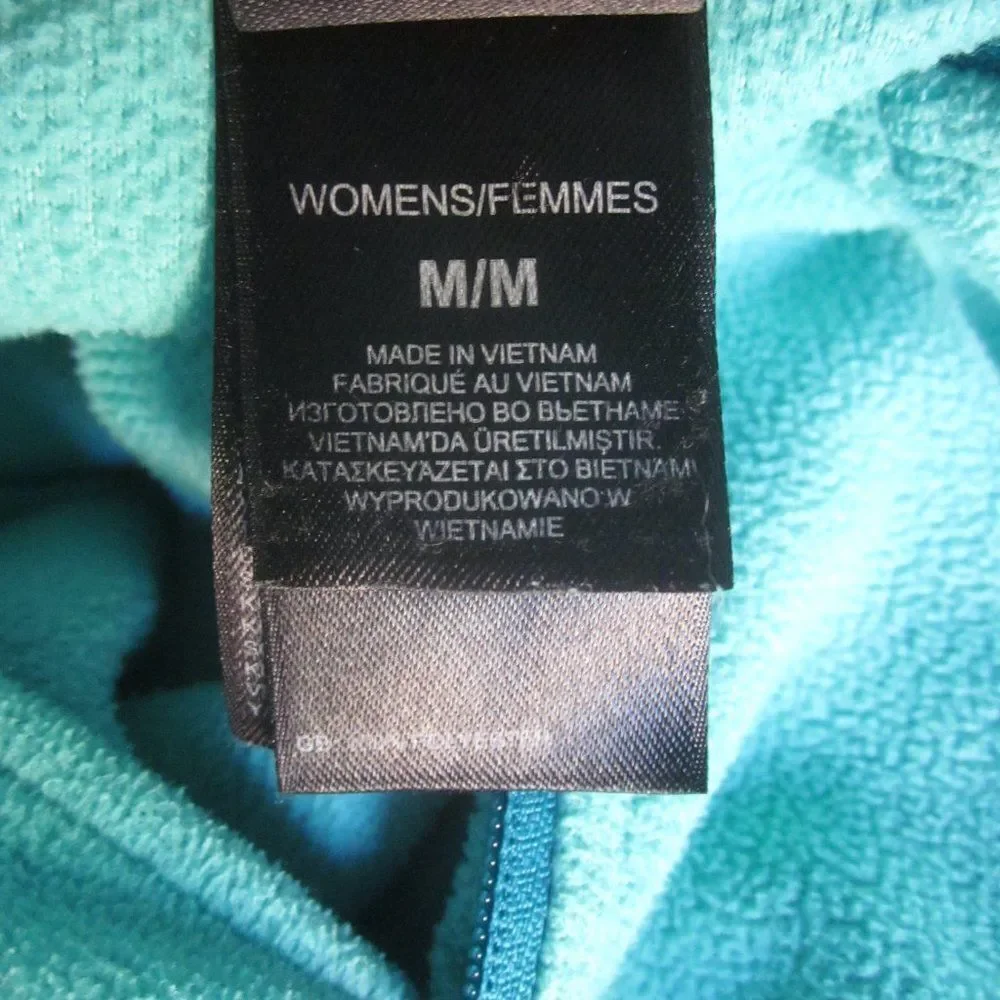The North Face Womens Size M  Polartec Fleece Jacket 1/4 Zip Light Aqua Blue 42B